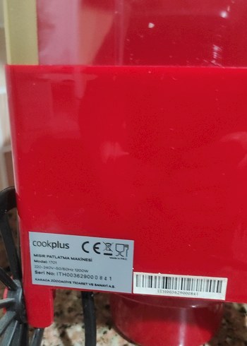 Parlak Kırmızı Popcorn Makinesi Sıfır Ürün - Görsel 4
