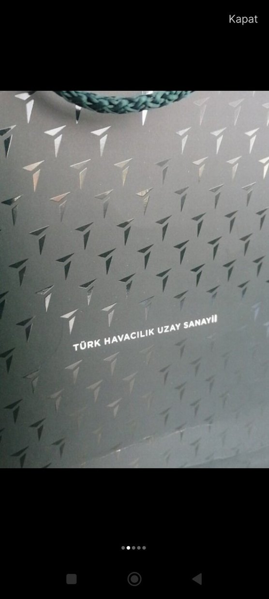 Türk havacılık uzay sanayi karton çanta sıfır - Görsel 2