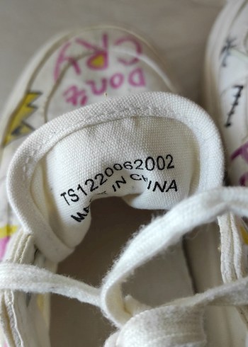 36 numara TWIST Beyaz Baskılı Kadın Sneakers Sıfır Ayarında - Görsel 11