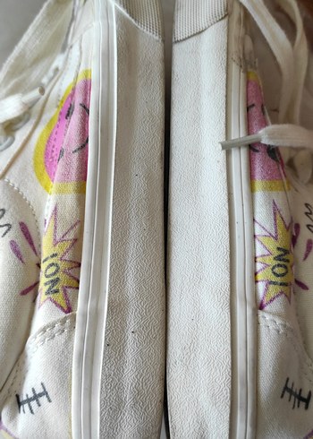 36 numara TWIST Beyaz Baskılı Kadın Sneakers Sıfır Ayarında - Görsel 9