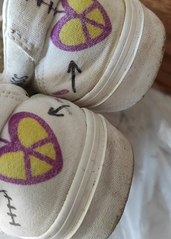 36 numara TWIST Beyaz Baskılı Kadın Sneakers Sıfır Ayarında - Görsel 10