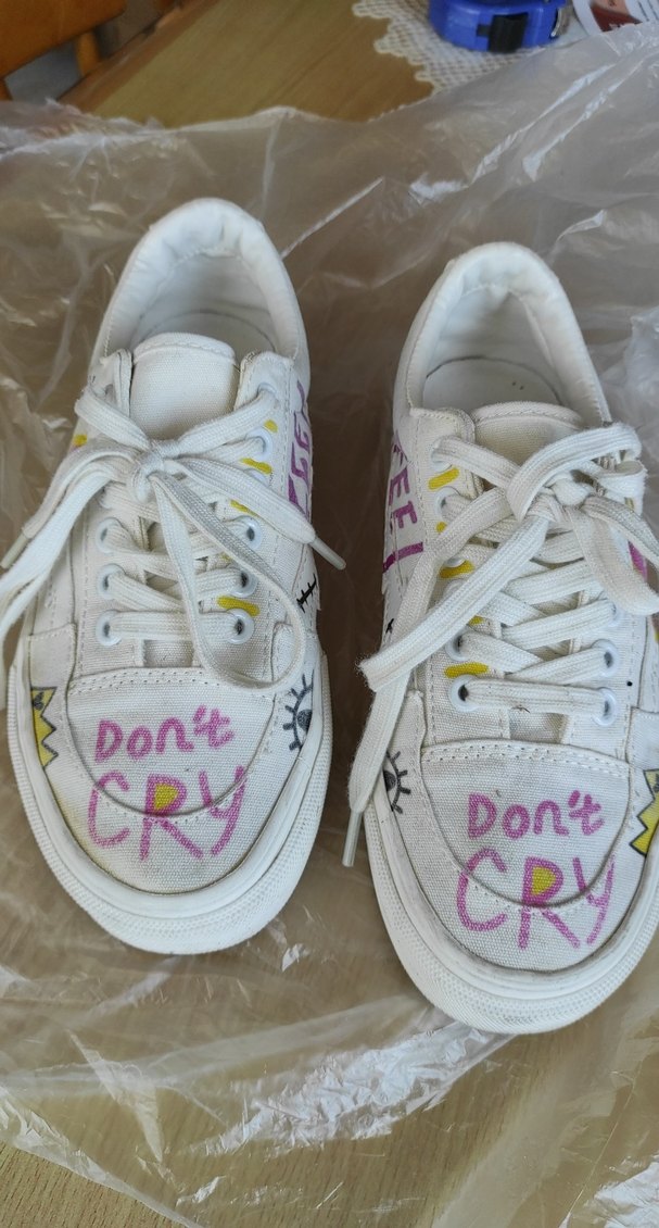 36 numara TWIST Beyaz Baskılı Kadın Sneakers Sıfır Ayarında - Görsel 3