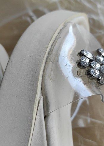 39 numara Bambi  Payetli Dolgu Topuklu Kadın Terlik sıfır gibi - Görsel 12