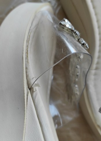 39 numara Bambi  Payetli Dolgu Topuklu Kadın Terlik sıfır gibi - Görsel 10