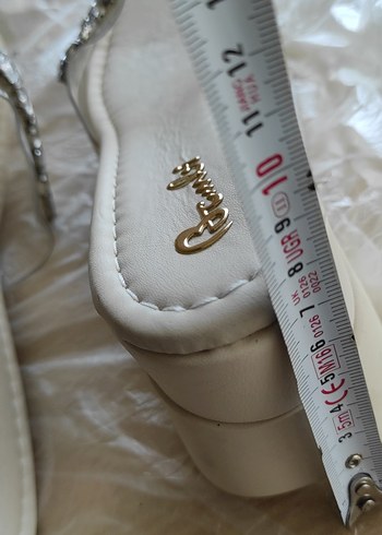 39 numara Bambi  Payetli Dolgu Topuklu Kadın Terlik sıfır gibi - Görsel 14