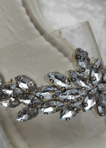 39 numara Bambi  Payetli Dolgu Topuklu Kadın Terlik sıfır gibi - Görsel 8