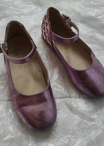 31 Numara BABY D S Pembe Parlak Kız Çocuk Babet Ayakkabı - Görsel 3