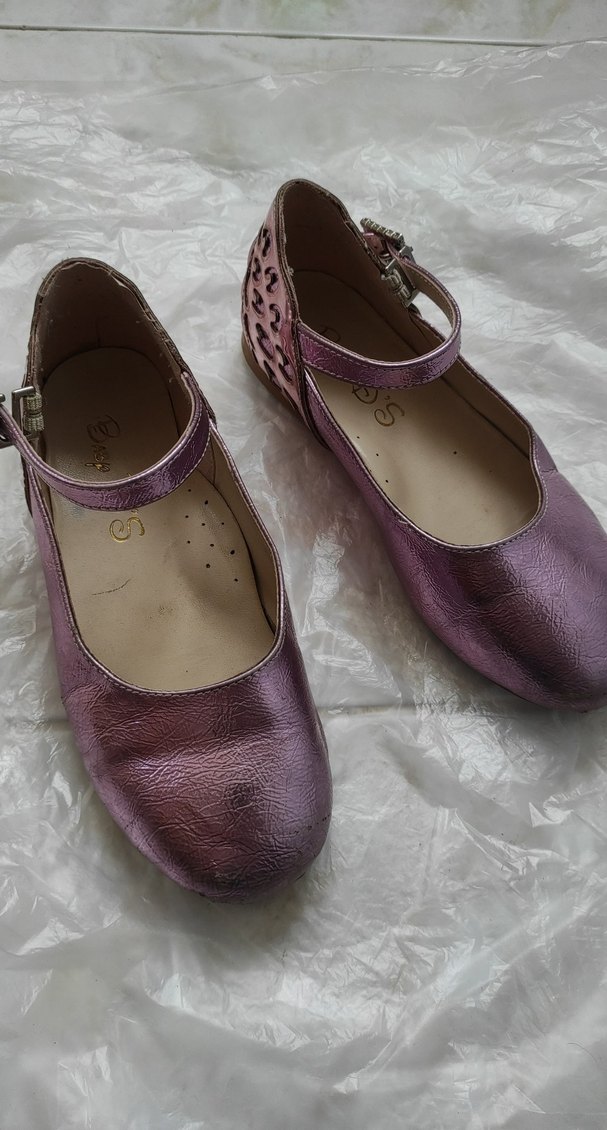 31 Numara BABY D S Pembe Parlak Kız Çocuk Babet Ayakkabı - Görsel 3