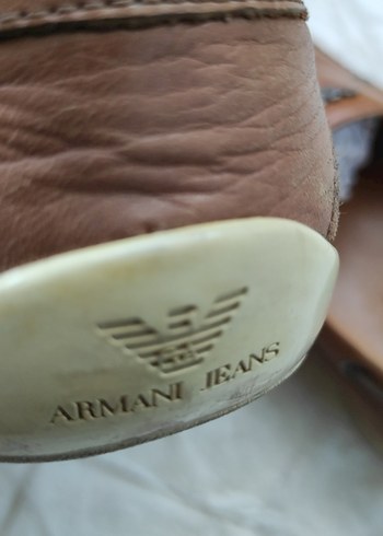 40 numara ARMANİ Kahverengi Deri Erkek Klasik Ayakkabı Tertemiz - Görsel 7