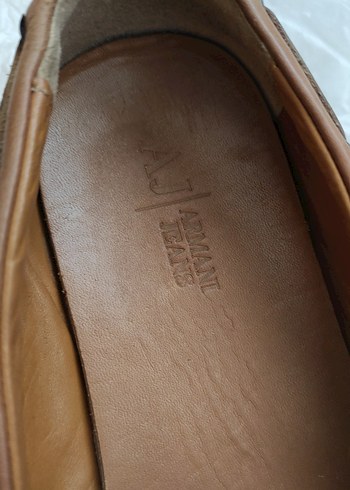 40 numara ARMANİ Kahverengi Deri Erkek Klasik Ayakkabı Tertemiz - Görsel 6
