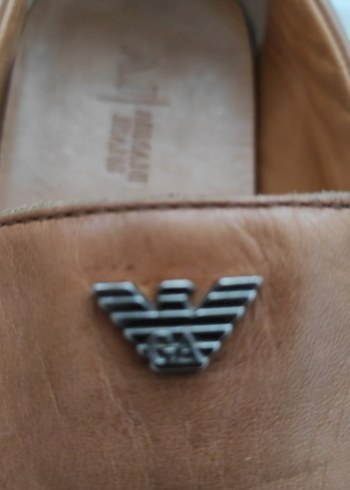 40 numara ARMANİ Kahverengi Deri Erkek Klasik Ayakkabı Tertemiz - Görsel 8