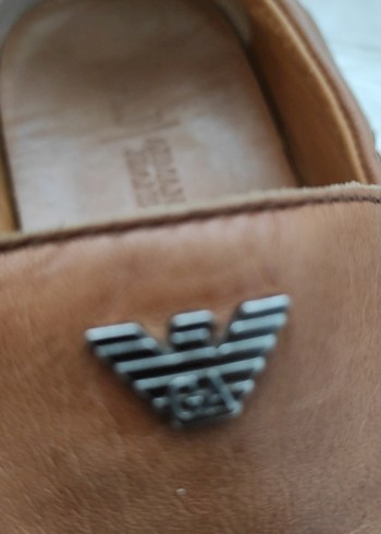 40 numara ARMANİ Kahverengi Deri Erkek Klasik Ayakkabı Tertemiz - Görsel 9