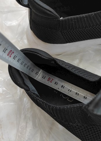 36 numara DERİMOD Siyah Elastik Dolgu Topuklu Kadın Spor Ayakkab - Görsel 2