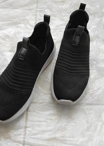 36 numara DERİMOD Siyah Elastik Dolgu Topuklu Kadın Spor Ayakkab - Görsel 8