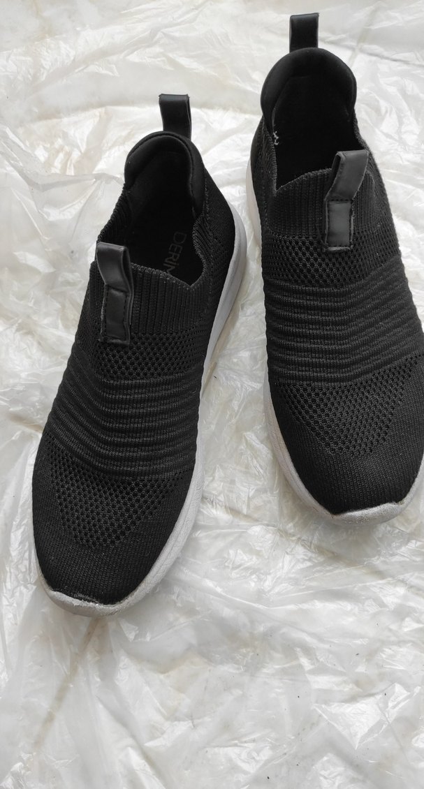 36 numara DERİMOD Siyah Elastik Dolgu Topuklu Kadın Spor Ayakkab - Görsel 4