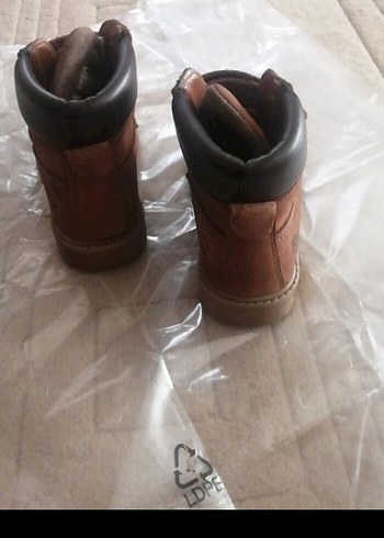 28 numara Lumberjack Kahverengi Deri Erkek Çocuk Botları temiz - Görsel 2