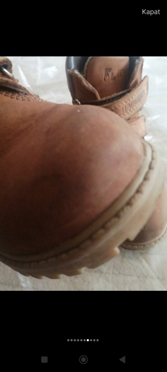 28 numara Lumberjack Kahverengi Deri Erkek Çocuk Botları temiz - Görsel 3