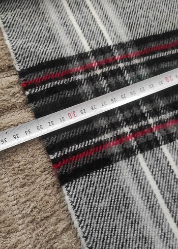 Siyah Beyaz Gri Yeşil Kırmızı Yün Erkek Kaşkol Sıfır Gibi Temiz - Görsel 8