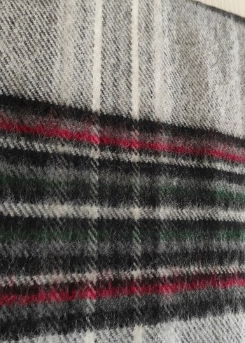 Siyah Beyaz Gri Yeşil Kırmızı Yün Erkek Kaşkol Sıfır Gibi Temiz - Görsel 3