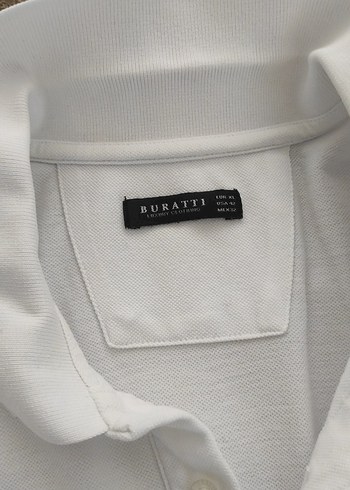 xl Beden beyaz Renk XL Buratti Beyaz Kısa Kollu Polo Tişört sıfır ayarında