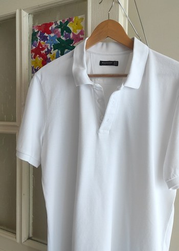 xl Beden XL Buratti Beyaz Kısa Kollu Polo Tişört sıfır ayarında