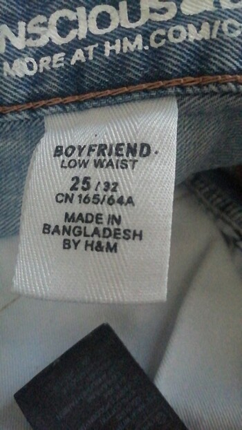 26 Beden H&M 26 beden Boyfriend Kot pantolon temiz kusursuz