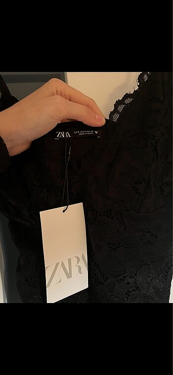 s Beden Zara dantelli elbise yeni etiketli denemek için bile giyilmedi