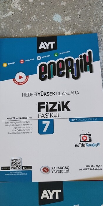  Beden Karaağaç yayınalrı ayt fizik enerjik fasikülleri 