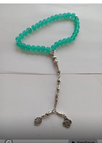 Yeşil Parlak Bohem Erkek Tesbihi - Görsel 2