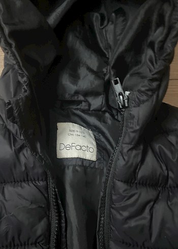 Erkek Çocuk Siyah Kapüşonlu Fermuarlı Mont - Görsel 5