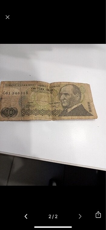 Eski para 10 TL - Görsel 2
