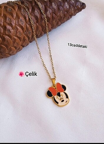 ÇELİK MİCKEY MOHUSE KOLYE