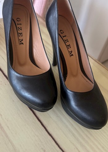 Siyah Platform Topuklu Kadın Stiletto