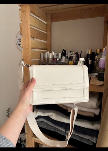 Stradivarius krem çanta - Görsel 2