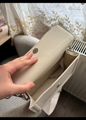 Stradivarius krem çanta - Görsel 3