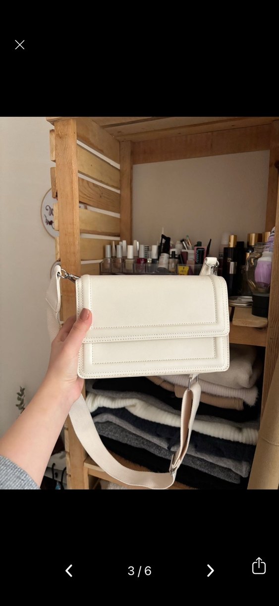 Stradivarius krem çanta - Görsel 2