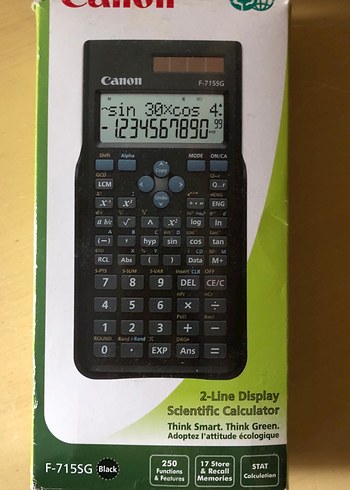 Canon F-715SG Hesap Makinesi Siyah - Görsel 2