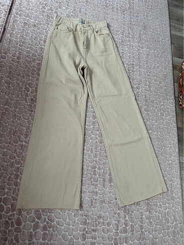 Bej bol paça pantolon