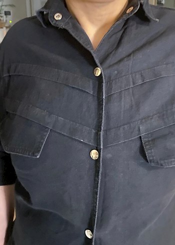 Siyah Kadın Denim Uzun Tulum - Görsel 11