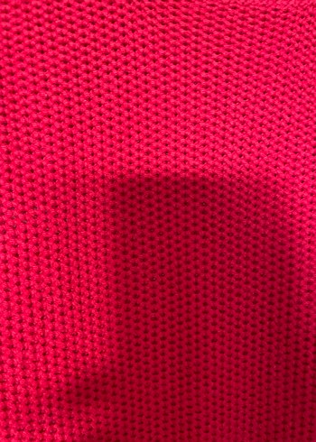 Kadın Kırmızı Örgü Salaş Kazak - Görsel 3