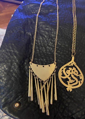 Altın Renk Zincir Detaylı Midi Kolye - Görsel 3