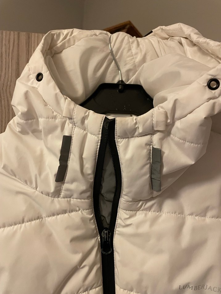 Beyaz Fermuarlı Kadın Kışlık Ceket - Görsel 3