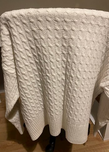 Beyaz Örgü Boğazlı Kadın Kazak - Görsel 5