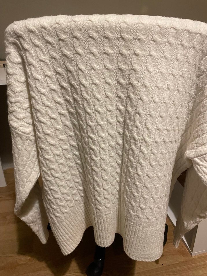 Beyaz Örgü Boğazlı Kadın Kazak - Görsel 5