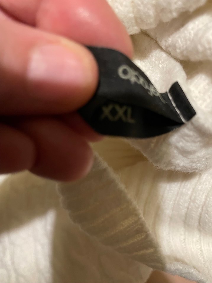 Beyaz Örgü Boğazlı Kadın Kazak - Görsel 4