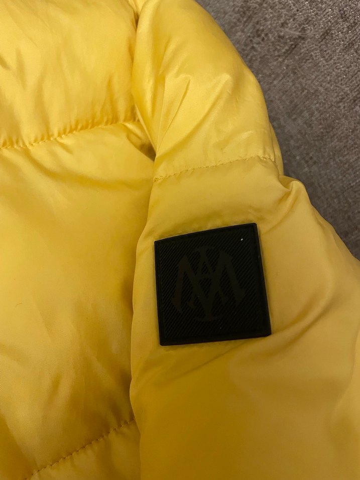 Sarı Kapüşonlu Fermuarlı Kışlık Kadın Mont - Görsel 5