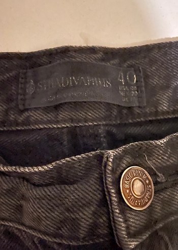 Gri Bol Kesim Midi Kadın Kot Pantolon - Görsel 3