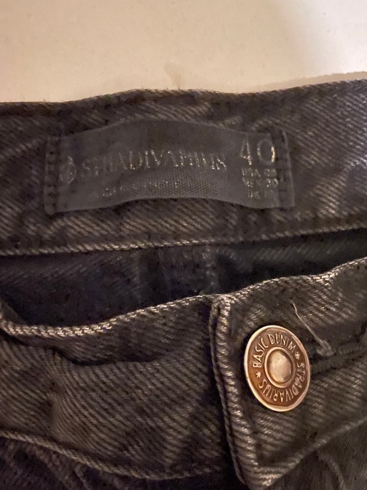 Gri Bol Kesim Midi Kadın Kot Pantolon - Görsel 3