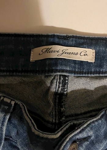 Zarif Gri Mavi Kadın Denim Pantolon - Görsel 2