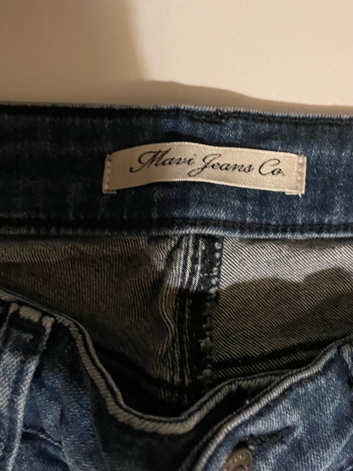 Zarif Gri Mavi Kadın Denim Pantolon - Görsel 2